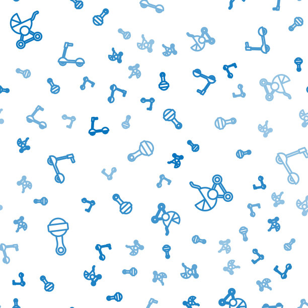 设置线摇铃婴儿玩具婴儿推车和滚轮图片下载