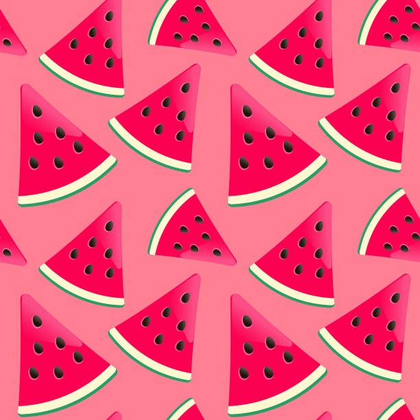 夏季西瓜无缝图案在粉红色的背景图片下载