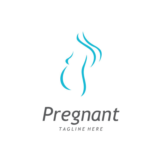 怀孕模板矢量图标图片下载