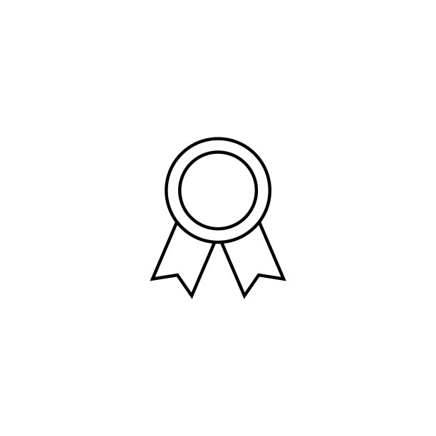 奖章线条图标，Logo矢量图片下载