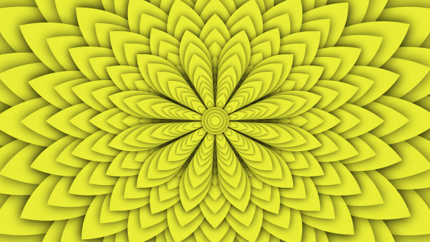 重叠黄色花瓣抽象背景插图。图片下载