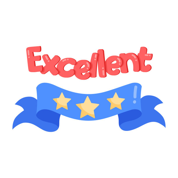 新潮的扁平贴纸棒极了图片下载