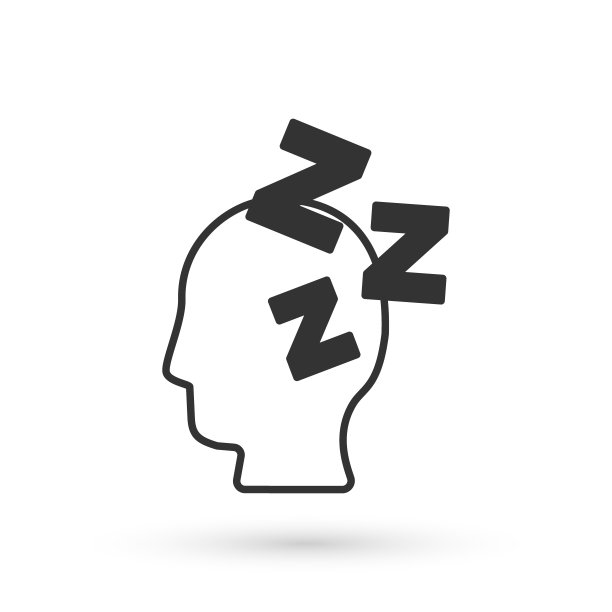 灰色的梦想图标孤立在白色的背景。睡觉、休息、做梦的概念。休息时间和舒适的放松。向量图片下载