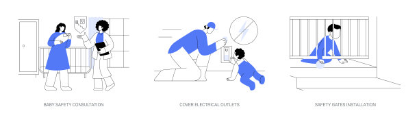 婴儿防护抽象概念矢量插图。图片下载
