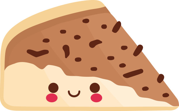 微笑的美食蛋糕片与巧克力图片下载