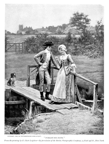 艺术家Leighton创作的浪漫情侣，勿忘我图片下载