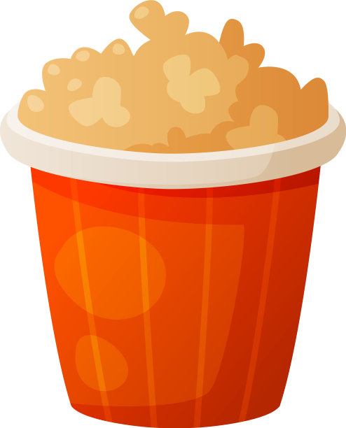 用红色纸板箱装的咸爆米花作为快餐图片下载