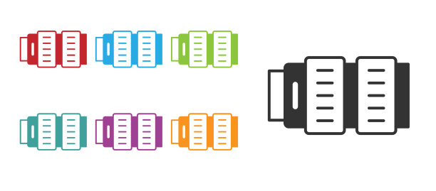 黑色相机的照片镜头图标孤立在白色上图片下载