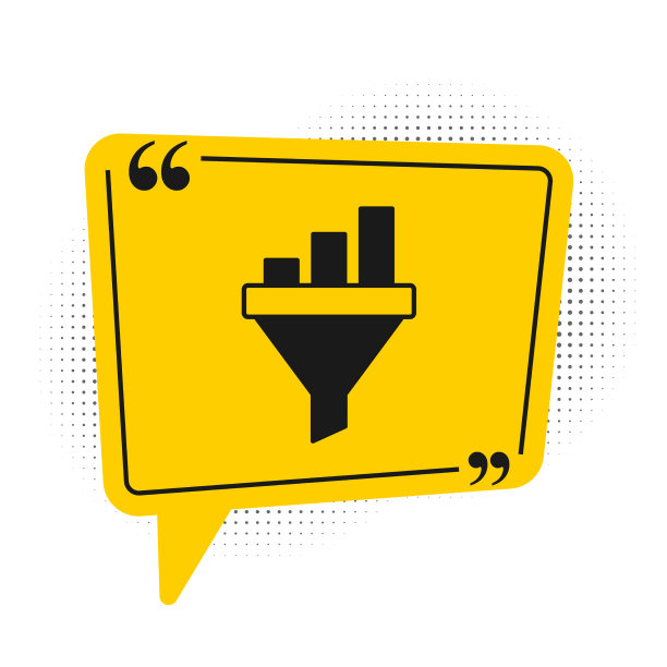 黑色销售漏斗与图表的营销和图片下载