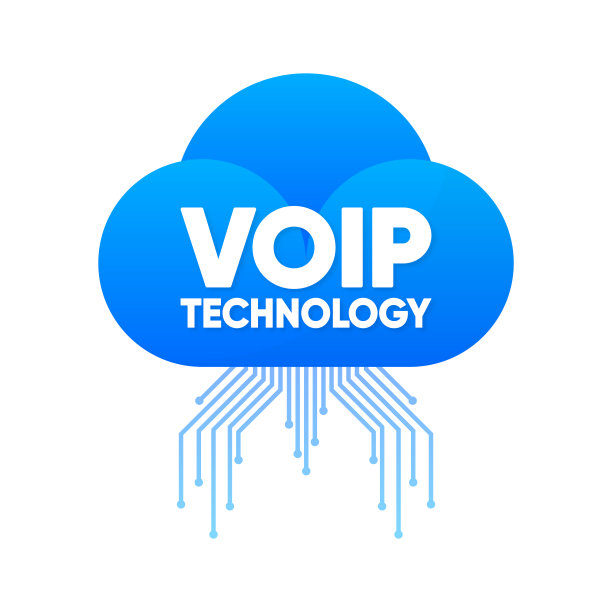 Voip技术图标。互联网呼叫概念连接。网络语音，voip标志。IP语音服务。软件用于网络电话呼叫。矢量插图。图片下载