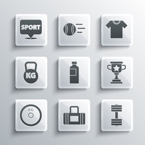 设置运动包哑铃奖杯健身摇壶图片下载