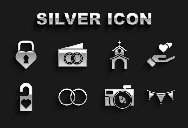 结婚戒指心牵手嘉年华花环图片下载