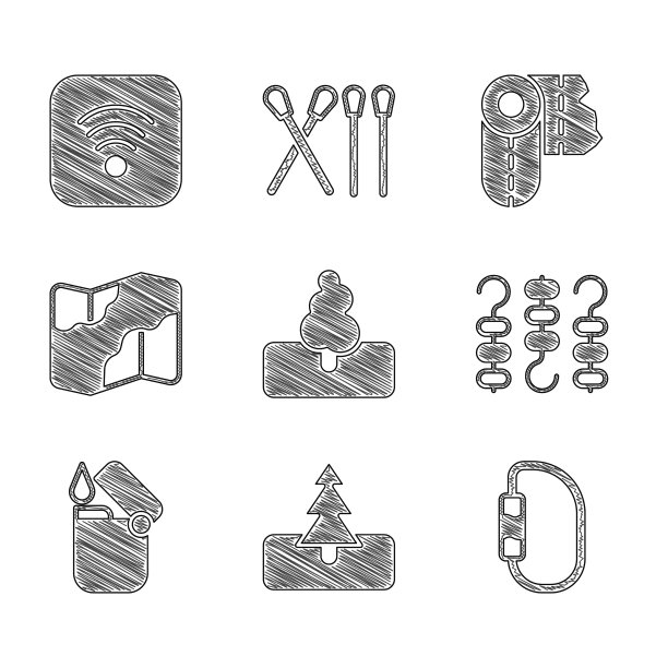 在烤肉串上串上烤羊肉串图片下载