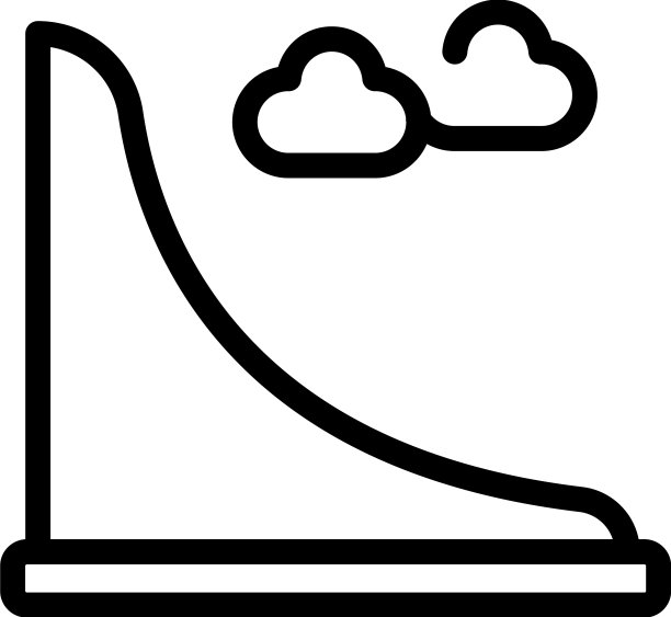 大斜坡图标轮廓滑冰公园图片下载