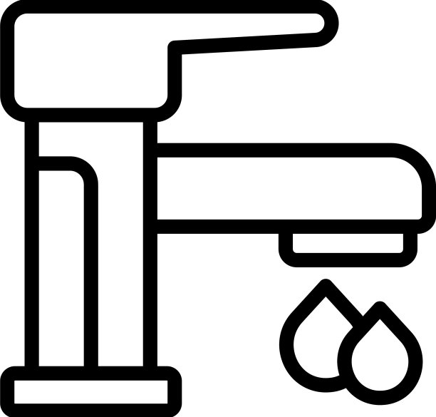 水龙头图标勾勒水箱饮水图片下载