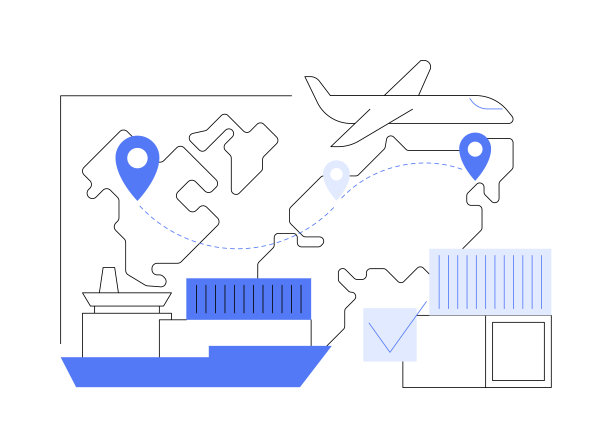 出口商品抽象概念矢量插图。图片下载