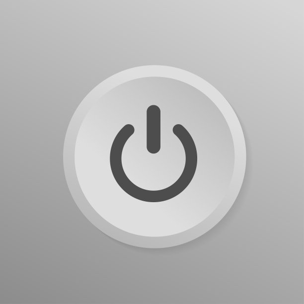 白色背景上的电源按钮图标。横幅网站的网页按钮。开/关图标界面。矢量图图片下载