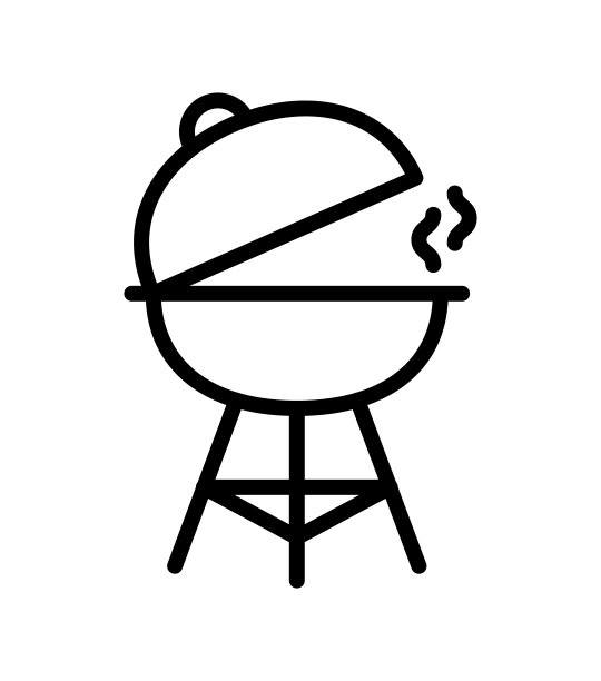 烧烤和烧烤相关的符号平线图标。为移动概念和网页设计，商店概述标志图片下载