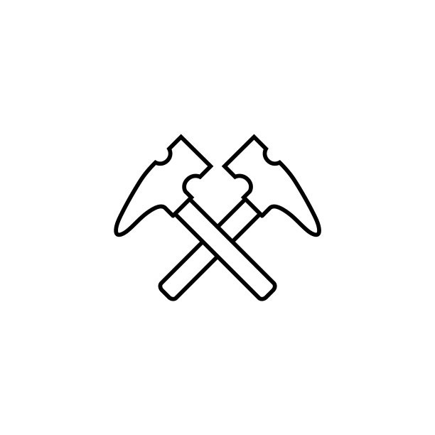 锤线图标，标志矢量图片下载
