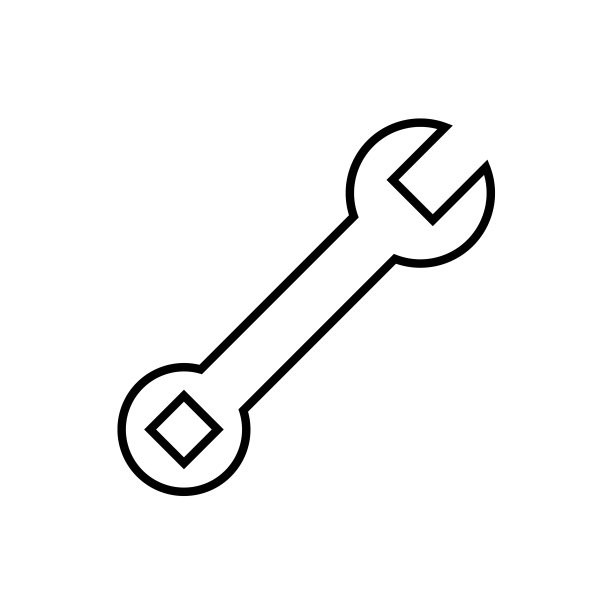 扳手线图标，标志矢量图片下载