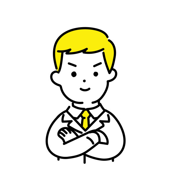 可爱人物插画系列_男工程师_双臂交叉图片下载