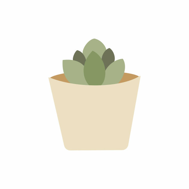 仙人掌，沙漠带刺的植物，绿色植物在锅，粉彩可爱的植物，载体图片下载