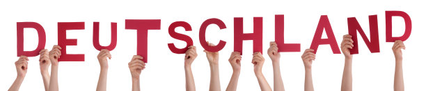 单词Deutschland意思是德国，孤立的背景图片下载