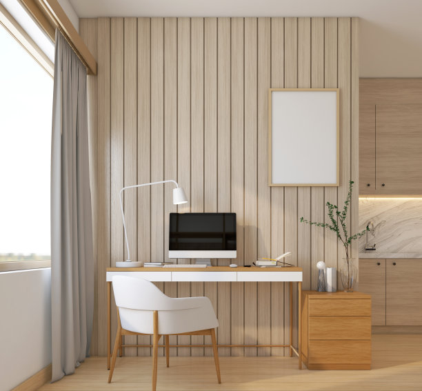 现代日式家庭办公桌图片下载