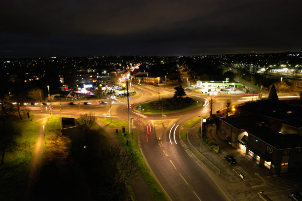 夜景城市鸟瞰图图片下载