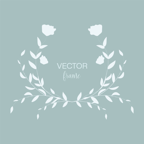 抽象的背景，温柔的色调与手工装饰的花卉元素图片下载