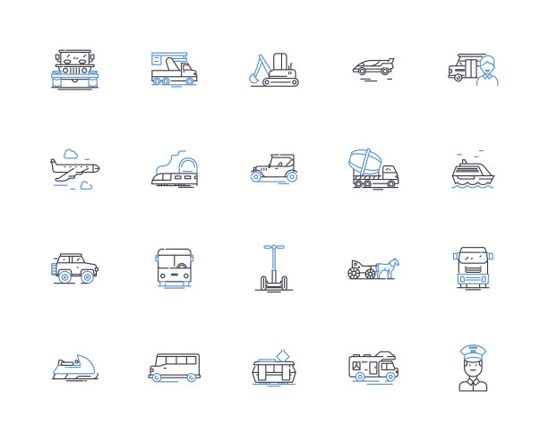 教育玩具线图标收集。学习，发展，空间，数学，逻辑，解决问题，创造性向量和线性插图。字母，数字，认知轮廓标志设置图片下载