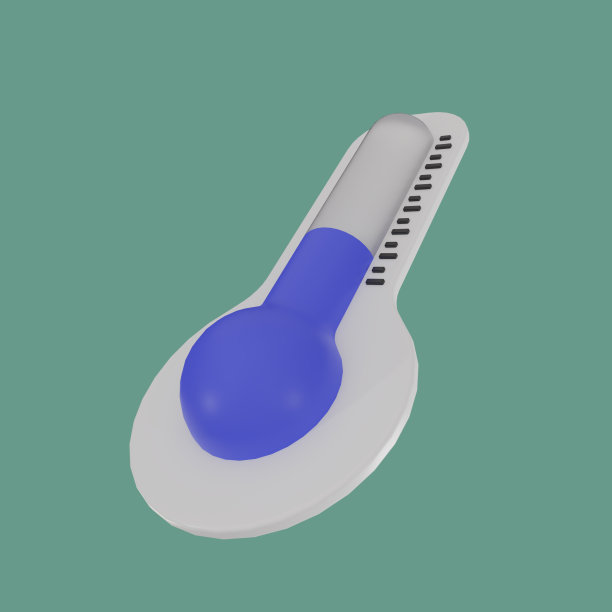 3d渲染天气温度计图标。预报，气候和气象图标。低温符号说明。图片下载