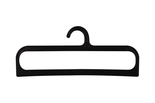 白色背景上孤立的塑料衣架。图片下载