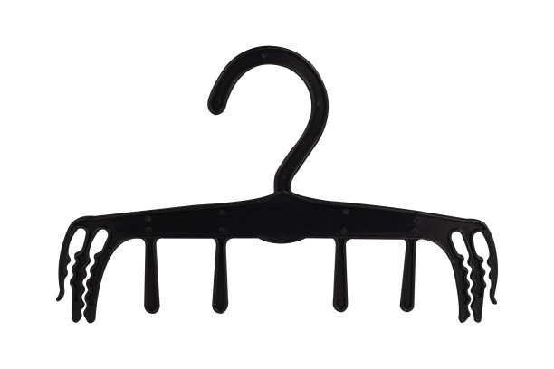 白色背景上孤立的塑料衣架。图片下载