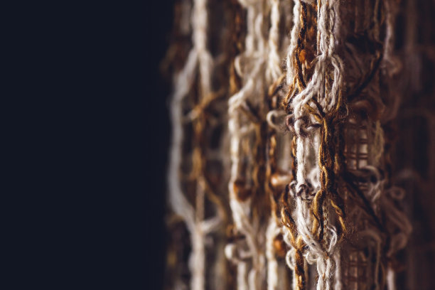 特写大铰链针织窗帘图片下载