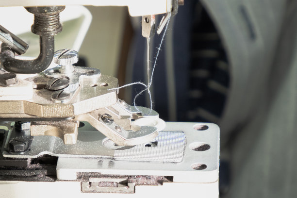 纺织工业。缝纫设备。圈和纽扣。工作地点图片下载