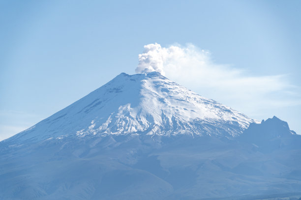 厄瓜多尔科托帕希火山的喷发过程图片下载