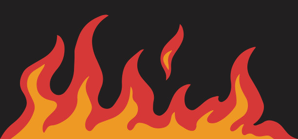 火焰条纹彩色平面会徽图片下载