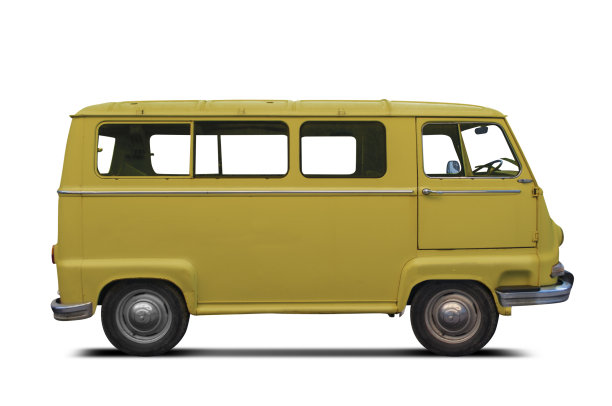 白色经典面包车图片下载