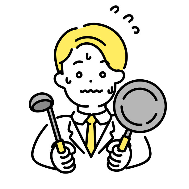 萌人插画系列_男上班族_做饭图片下载
