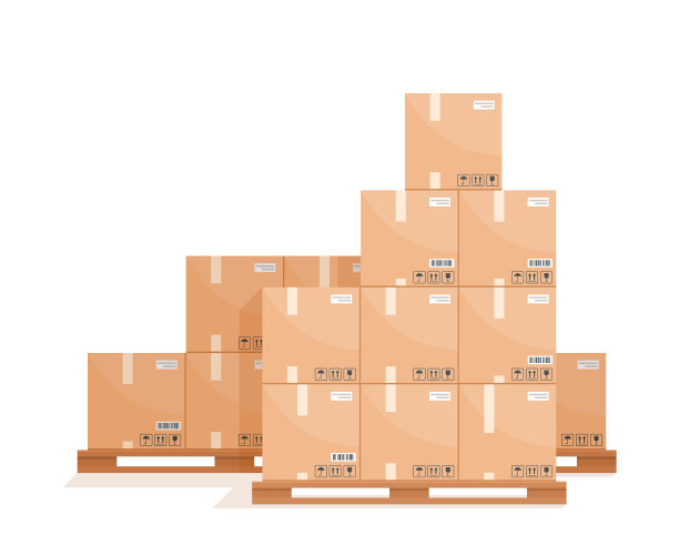 带条形码的托盘箱图片下载