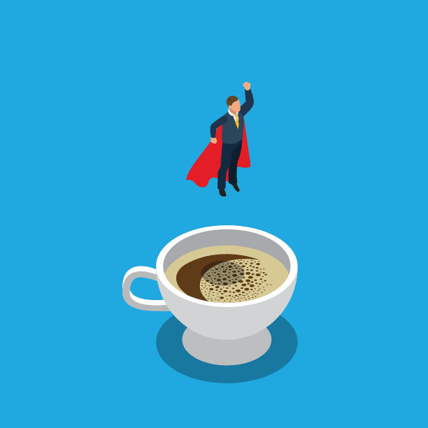 喝完咖啡后坐飞机的商人图片下载