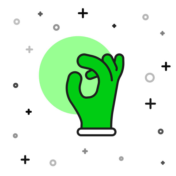 填充轮廓医疗橡胶手套图标孤立的白色背景。橡胶防护手套。向量图片下载