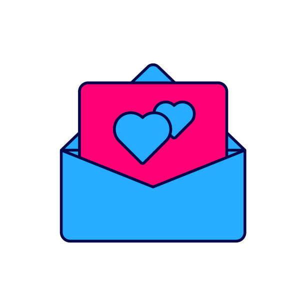 填充轮廓贺卡图标孤立的白色背景。庆祝海报模板邀请或贺卡。向量图片下载