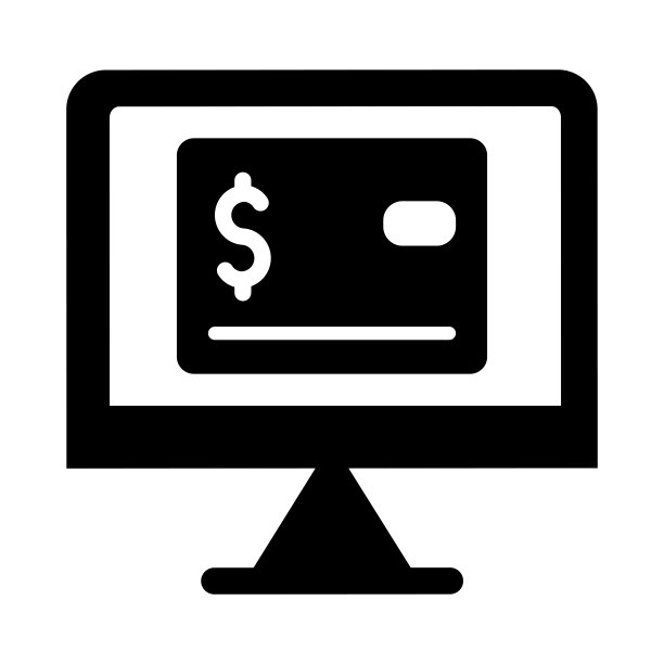 用于个人和商业用途的在线支付矢量字形图标。图片下载