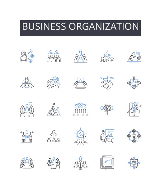 企业组织线性图标合集：创新、未来主义、进步、改革、发展、未来、变革矢量线性图，前沿、现代化、有远见的轮廓标志图片下载