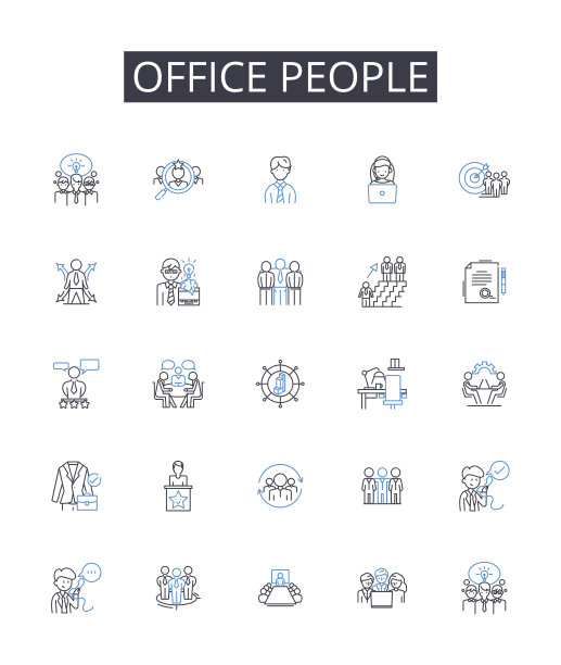 办公室人员线图标收集。假期，休息，假期，放松，冒险，逃避，休闲矢量和线性插图。居家度假、静修、返老还童纲要标牌设置图片下载