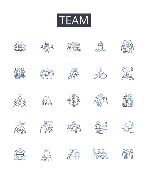 团队线图标集合。群，束，束，集合，聚集，团块，聚集矢量和线性图示。包，堆，批轮廓标志设置图片下载