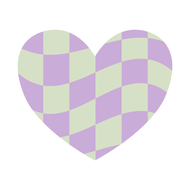 矢量groovy棋盘格纹理心脏图片下载