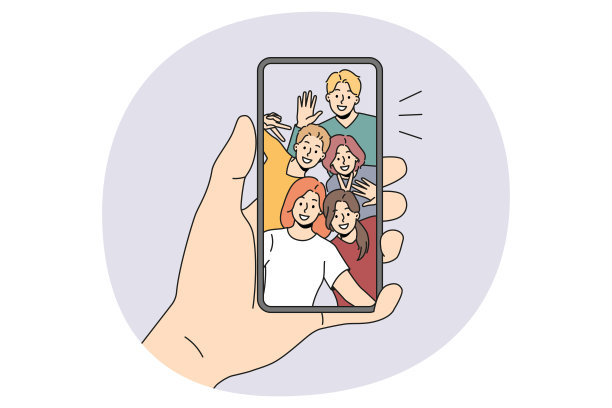 与不同的朋友进行视频通话图片下载